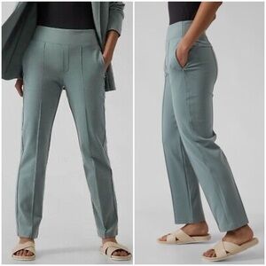 Athleta Eastbound Straight Pant Size 8 Casual Office Blue Green Gray Women’s. 1